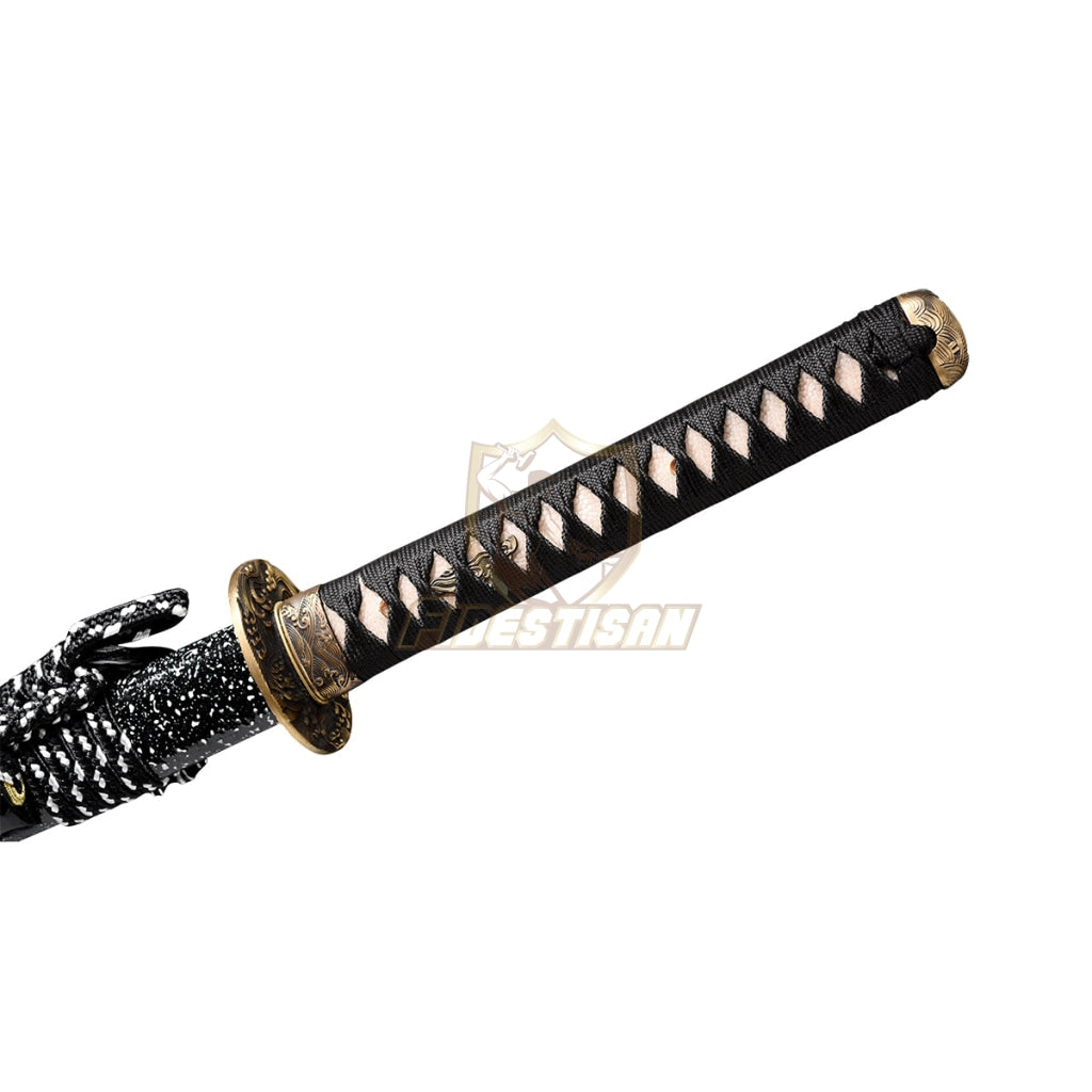 Kpcn255 Fidestisan Handmade Katana Samurai Japanese Damascus Steel Real Sword Full Tang Sharp Wave