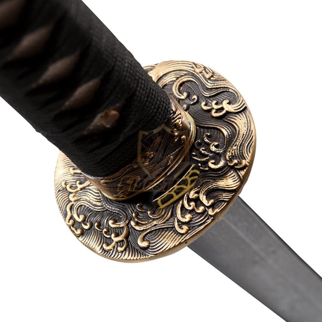 Kpcn255 Fidestisan Handmade Katana Samurai Japanese Damascus Steel Real Sword Full Tang Sharp Wave