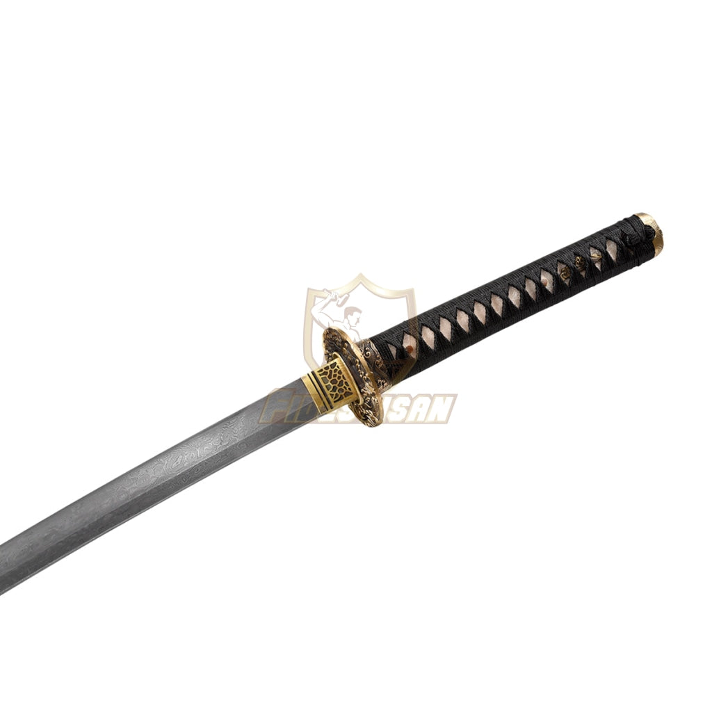 Kpcn255 Fidestisan Handmade Katana Samurai Japanese Damascus Steel Real Sword Full Tang Sharp Wave