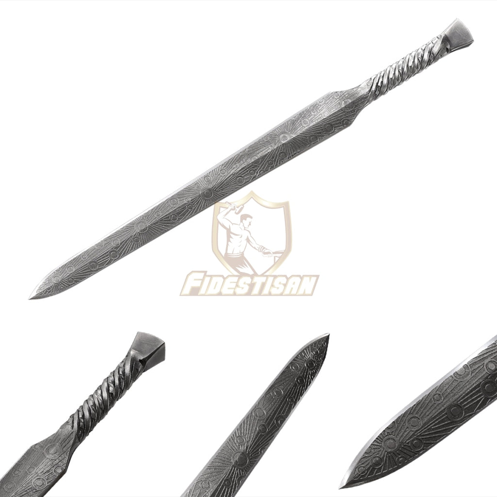 Modern Western Vikings Sword Integral Forging Damascus Steel Double-Edged Blade European 26Inch Full