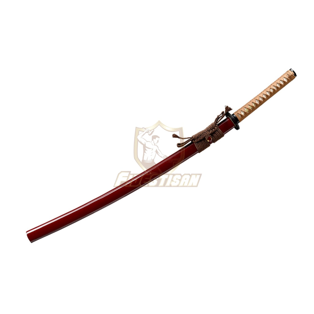 Rurouni Tairushi Sakabato Reverse Blade Katana Sword Damascus Steel Clay Tempered Handmade Copper